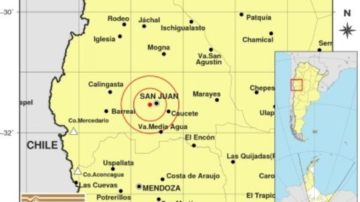 Un sismo sorprendió en la tarde del lunes en San Juan